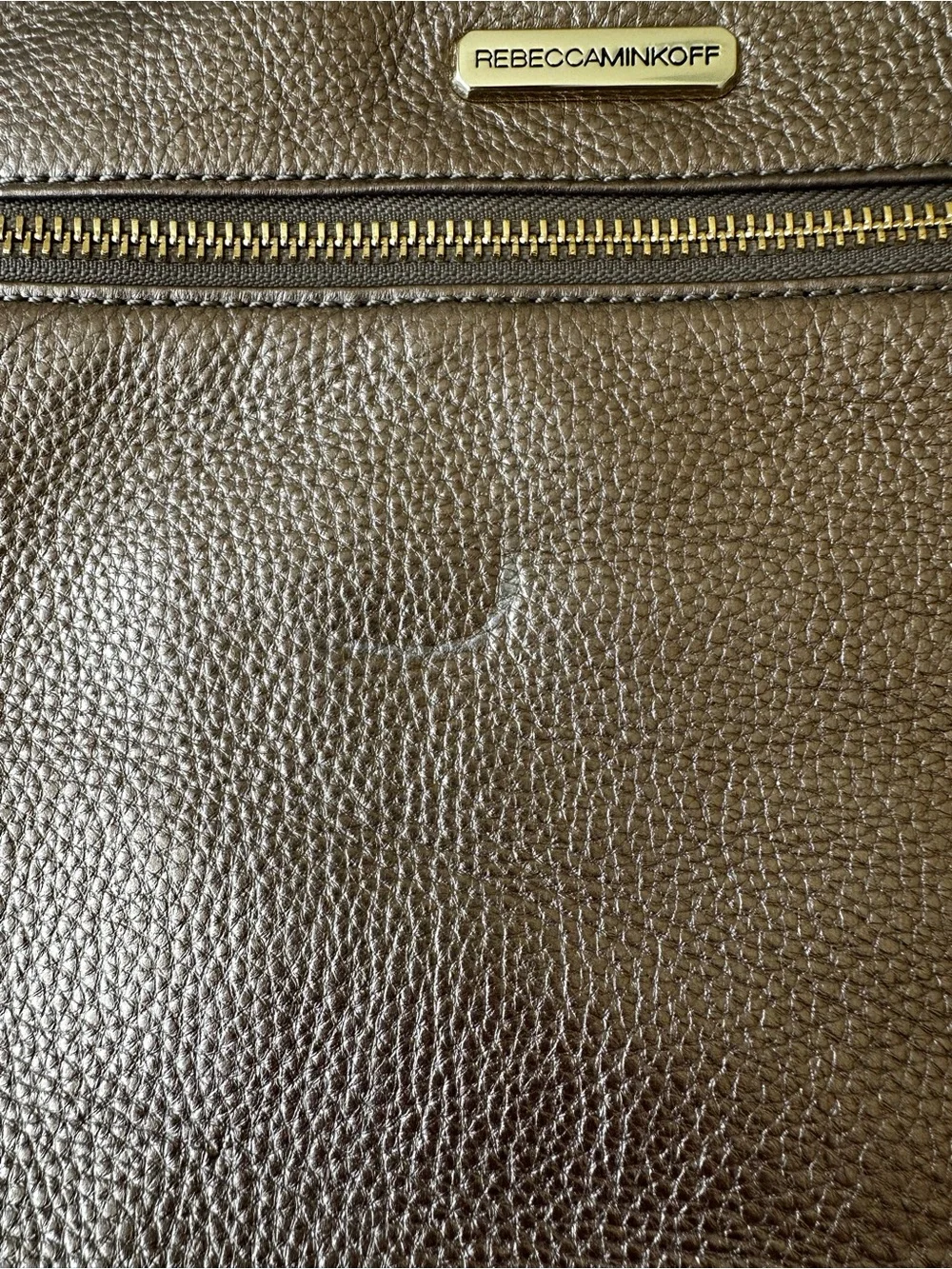 REBECCA MINKOFF Mini Luscious Hobo Bronze Leather Studded Shoulder Bag NWT